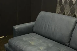 Ecksofa Living Leder Maya 7314 Sky Blau Fuß Tivoli Titan