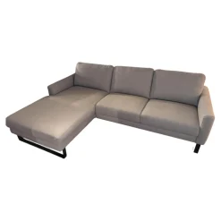 Ecksofa Living Stoff Solanto 180 Dolphin Grau Fuß MR1 Schwarz