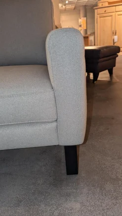 Ecksofa Living Stoff Solanto 180 Dolphin Grau Fuß MR1 Schwarz