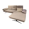 Ecksofa Lucero Stoff Bernando Oliv Grau Metallkufe Schwarz