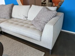 Ecksofa Lucrezia Soft Stoff Solaris 300 Tortora Beige mit 5 Kissen