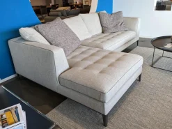 Ecksofa Lucrezia Soft Stoff Solaris 300 Tortora Beige mit 5 Kissen