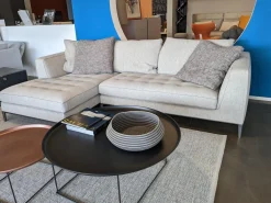 Ecksofa Lucrezia Soft Stoff Solaris 300 Tortora Beige mit 5 Kissen