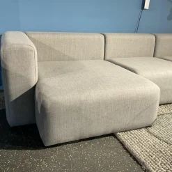 Ecksofa Mags Stoff Kvadrat Fiord 151 Grau Füße Kiefernholz Schwarz Gebeizt Inklusive Rückenkissen