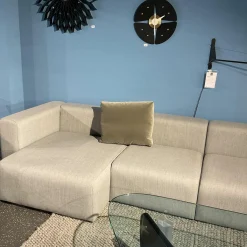 Ecksofa Mags Stoff Kvadrat Fiord 151 Grau Füße Kiefernholz Schwarz Gebeizt Inklusive Rückenkissen