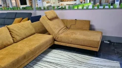 Ecksofa Mandy S672 Stoff 0740/05 Braun Orange