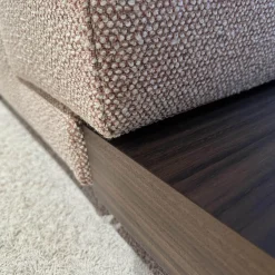 Ecksofa Marteen Stoff ZF673 Rosa Untergestell Zinn mit Couchtisch