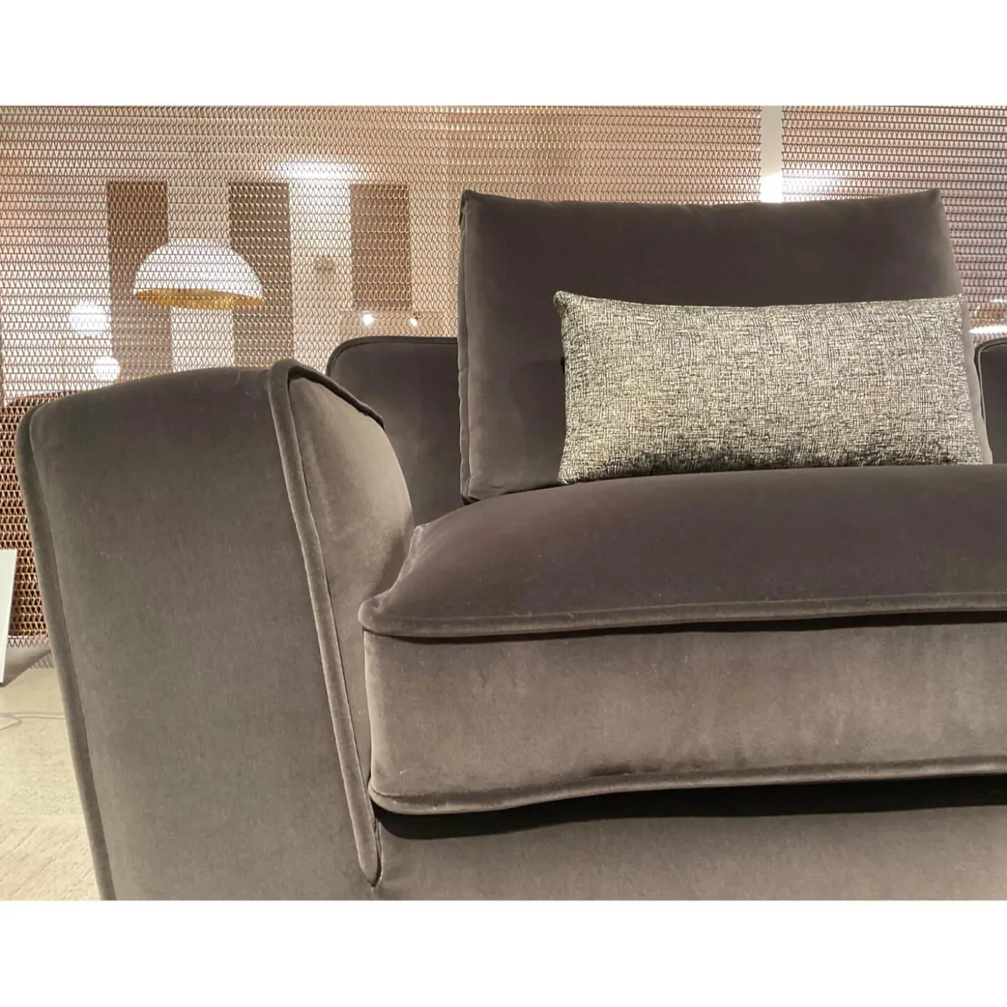 Ecksofa Maxalto Solatium Stoff Sirio Anthrazit 2053153 mit 7 Kissen