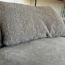 Ecksofa Mell Lounge Stoff 8143 Taupe Grau Füße Verchromt Mit Kunststoffgleitern