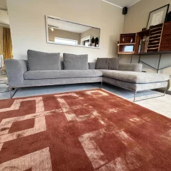 Ecksofa Mell Lounge Stoff 8143 Taupe Grau Füße Verchromt Mit Kunststoffgleitern