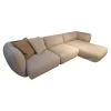 Ecksofa Mia Stoff Sahco Safire 4 0007 Creme Grau ohne Kissen