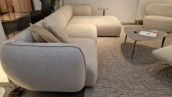 Ecksofa Mia Stoff Sahco Safire 4 0007 Creme Grau ohne Kissen
