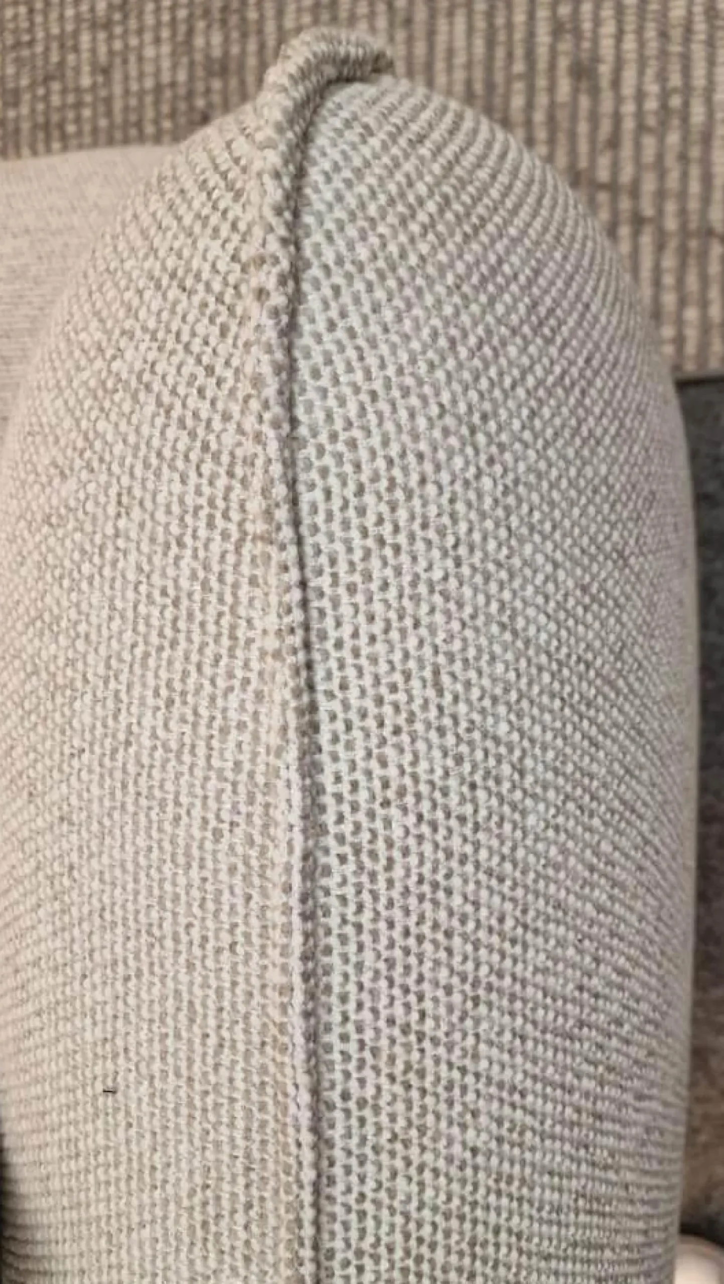 Ecksofa Mia Stoff Sahco Safire 4 0007 Creme Grau ohne Kissen