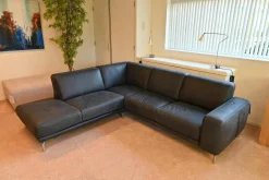 Ecksofa Mirabella Leder Aurelia Nightblue Blauz