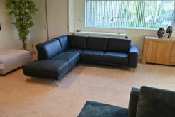 Ecksofa Mirabella Leder Aurelia Nightblue Blauz