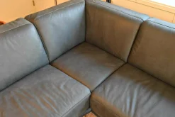 Ecksofa Mirabella Leder Aurelia Nightblue Blauz