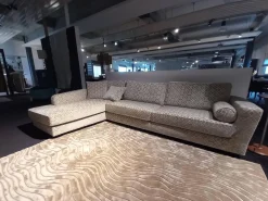 Ecksofa Monaco Bezug Stoff 2710-01 Clark Grau Füße Massivholz Gebeizt Inklusive Kissen