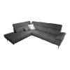 Ecksofa Moon Stoff Sneak 67 Anthrazit Füße Metall Schwarz Matt Mit Elektrischer Wallfree Relaxfunktion