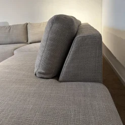 Ecksofa MR 4530 Bezug Stoff Picasso Taupe Grau Metallfuß 192 Schwarz Inklusive Kopfstütze Und Kissen
