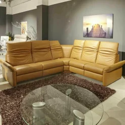 Ecksofa MR7300 Leder 22 Whisky Mit Relaxfunktionen