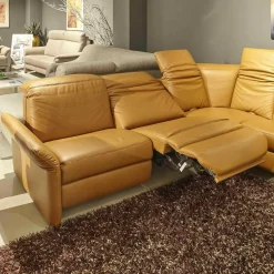 Ecksofa MR7300 Leder 22 Whisky Mit Relaxfunktionen