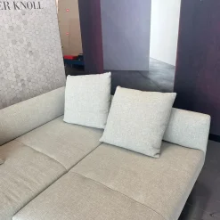 Ecksofa Muud Stoff Canto Pearl Beige Kufen Metall Matt Schwarz Pulverbeschichtet Mit Stoppgleitern