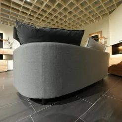 Ecksofa Onda Stoff 14 164 Eisengrau Holzfuß Eiche Schwarz Gebeizt Inklusive Kissen