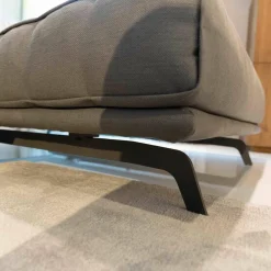 Ecksofa Paolino Stoff Grau PG E Daunenfüllung Husse Abnehmbar