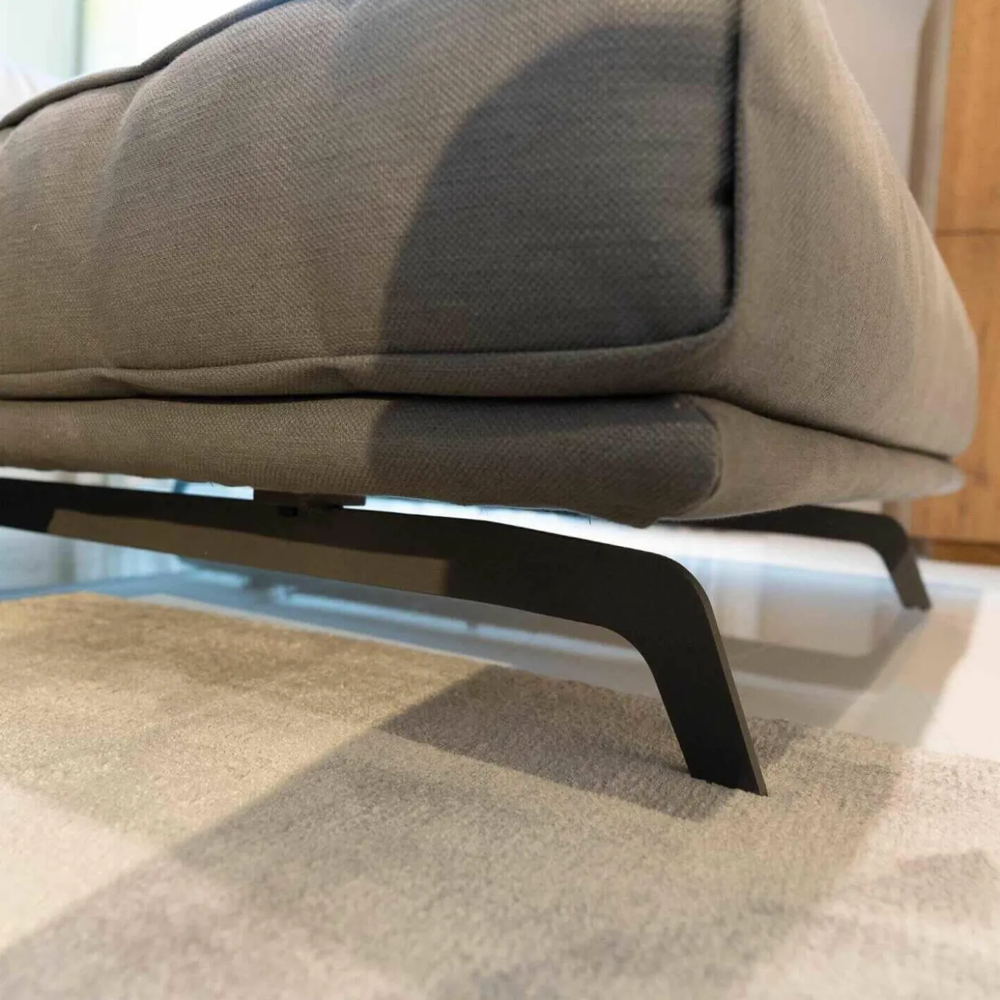 Ecksofa Paolino Stoff Grau PG E Daunenfüllung Husse Abnehmbar