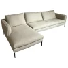 Ecksofa Paul Stoff KH520 Kiwi Grau Grün Gestell Zinnfarbig