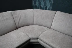 Ecksofa Picco Stoff Amane AC Malve Beige Braun mit Armlehnenverstellung