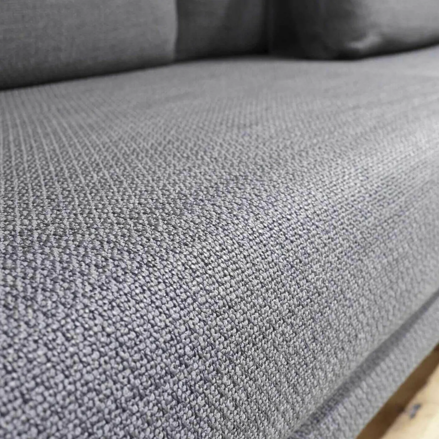 Ecksofa PL Numa Stoff 10 Grau Mit Tisch Und Kissen