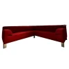 Ecksofa Pode Insert Stoff Tonica 611 Rot Füße Aluminium Chrom