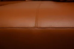 Ecksofa Prime Time Leder Elen Loam 126 Braun mit 3 Kissen und 1 Nackenrolle