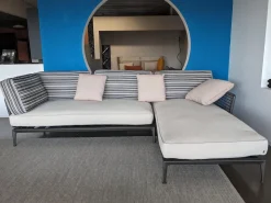 Ecksofa Ribes Outdoor Stoff Elisir Nature mit 7 Kissen