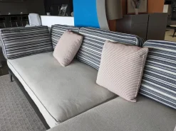 Ecksofa Ribes Outdoor Stoff Elisir Nature mit 7 Kissen