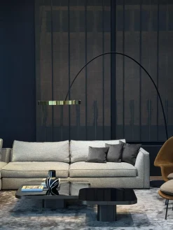 Ecksofa Richard Stoff Lieso Pied De Poule Graun Und 315 Braun Profil Stoff Ballano Schiefer Füße Metall Schwarz Verchromt Und Lackiert Inklusive 3 Rückenkissen