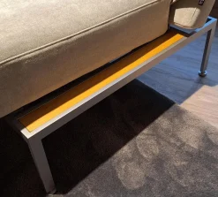 Ecksofa Roro Soft Stoff 2813 0093 Hellgrau Füße Lackiert Mit Verstellfunktionen