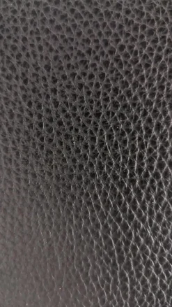 Ecksofa Sacramento Dickleder Torero Nero Schwarz Gestell Metall Füße Metall Chrom