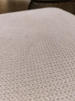 Ecksofa Samara Stoff S-XBO29/05 White Grey Grau Füße Metall Schwarz