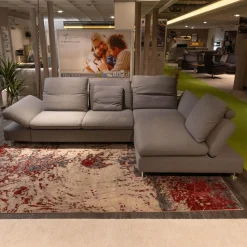 Ecksofa Select Venus Plus Stoff Q2 Ocean W82 22 Grey Grau Fuß Metall Matt Gebürstet Mit Kissen