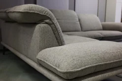 Ecksofa Sherry Stoff W60 21 Silver Grau Fuß Metall FP6 M95 Anthrazit Mit Kopfstützenverstellung