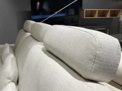 Ecksofa SO 3600 Stoff Calido Natur SG2 Metallfuß Schwarz mit Kissen und Sitztiefenverstellung