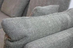 Ecksofa Sofa Stoff Corsaro Graphit Melange Grau mit 6 Kissen