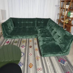 Ecksofa Soulmate Stoff Phil Dunkelgrün Mit Kissen Stoff Gray Dunkelgrün Und Phil Curry Orange Braun