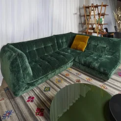 Ecksofa Soulmate Stoff Phil Dunkelgrün Mit Kissen Stoff Gray Dunkelgrün Und Phil Curry Orange Braun