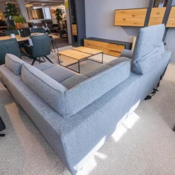 Ecksofa Spektra 1178 Bezug Stoff 24 Q2 Melang Mare Grau Metallfuß Anthrazit Pulverbeschichtet