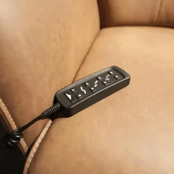 Ecksofa Spektra 1180 Leder 24 Wüste Braun Metallkufe Metall Anthrazit Mit Verstellung Und Sessel