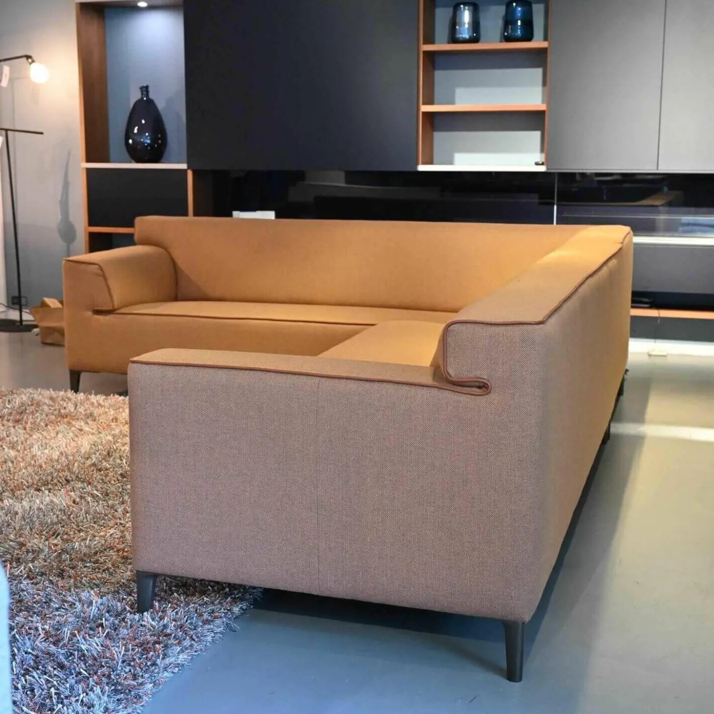 Ecksofa Stoff Kvadrat 6 Re-Wool 568 Grau