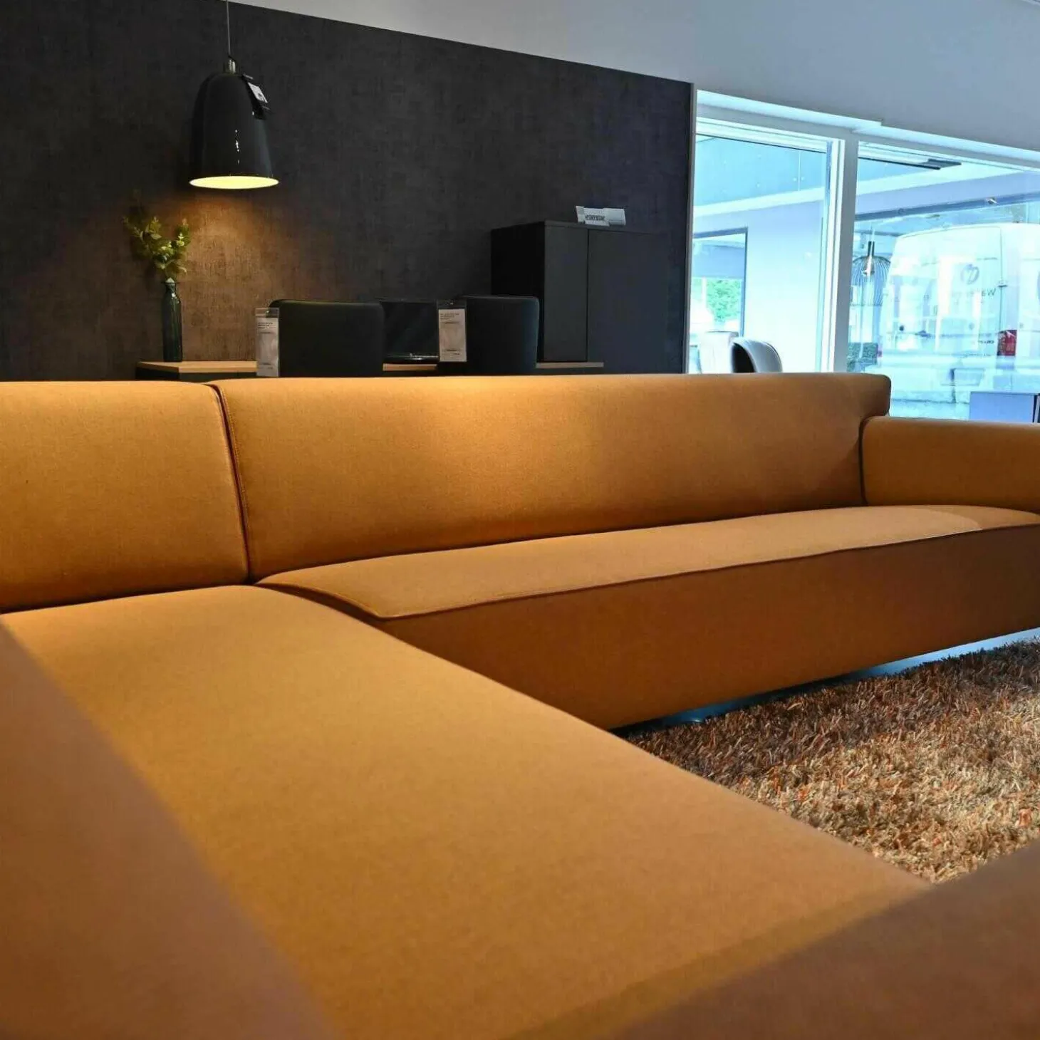 Ecksofa Stoff Kvadrat 6 Re-Wool 568 Grau